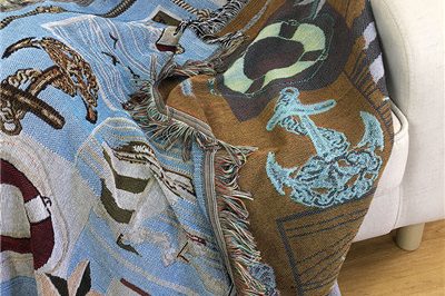 Decorative leisure cotton line blanket for sale (4)